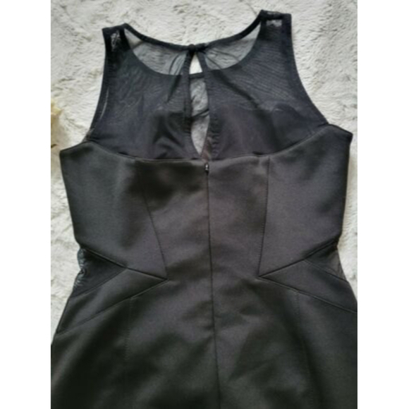 Guess Los Angeles Sheer Panel Upper Black Sleeveless Dress Size 2 - Picture 8 of 12